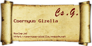 Csernyus Gizella névjegykártya