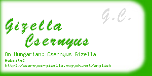 gizella csernyus business card